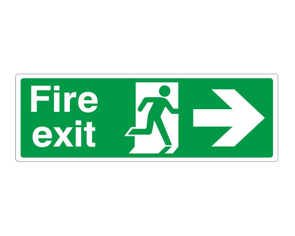 Fire exit Right sign