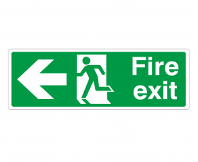 Fire Exit Arrow Left Sign